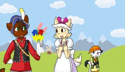 Abbey AbbeyxDaisy Augustus crossover Daisy Laufente_(Artist) Lisa_(Artist) parody (1113x644, 319KB)