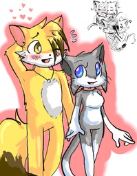 Kitten MikexLucy PauloxDaisy Ribbon_(Artist) (689x888, 382KB)