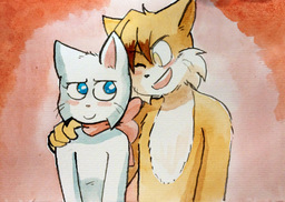 commission Lucy Paulo PauloxLucy Taeshi_(Artist) watercolor (982x700, 240KB)