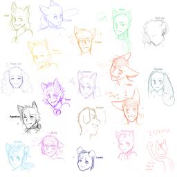 Abbey Amaya Augustus Carter Daisy David Flower_Girl Jessica Justin Lucy McCain Mike Molly Paulo Rachel Ryuzan_(Artist) Sandy Sue Tess (1500x1500, 956KB)