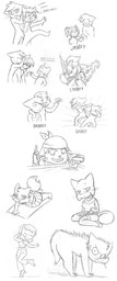 Abbey AbbeyxDaisy AbbeyxDavid AbbeyxJasmine AbbeyxStacy Alejandro Daisy Jasmine JEMCIV_(Artist) Lucy Lucy's_mother Paulo sketch Stacy (1000x2400, 178KB)