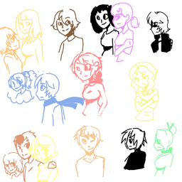 Abbey Amaya Augustus Besu_(Artist) Daisy David human Jasmine Jessica Lucy McCain Mike Molly Paulo Rachel Sandy sketch Sue Tess (1000x1000, 518KB)