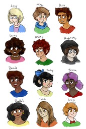 Abbey Amaya Augustus Daisy David human Jessica Lucy Mike Paulo Rachel Sandy Striife_(Artist) Sue (1200x1800, 1.2MB)