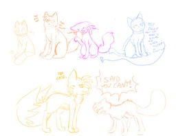 Daisy Lucy Mike Paulo sketch ThatPaintedWolf_(Artist) (2399x1860, 700KB)