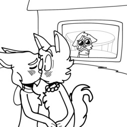 Daisy kiss Lucy LucyxDaisy meme Mike scrunchmew_(Artist) (1280x1280, 275KB)