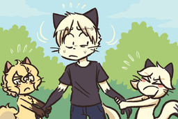 Augustus AugustusxDaisy AugustusxLucy Draw_Stream Kitten Taeshi_(Artist) (1200x800, 593KB)