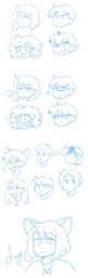 Abbey Amaya Augustus Daisy David human Lucy Mike Paulo sketch Sue symliadoo_(Artist) (900x2846, 204KB)