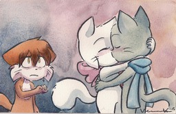commission Lucy Mike MikexLucy Paulo Taeshi_(Artist) watercolor (895x580, 958KB)