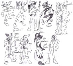 Augustus Daisy David Jasmine Lucy Mike Paulo Sandy sketch Tess (914x828, 852KB)