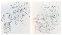 Augustus Daisy Kitten Lucy LucyxDaisy Officerfurry_(Artist) sketch (1936x1089, 392KB)
