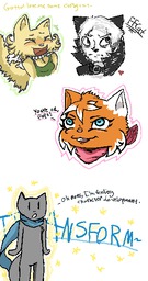 Augustus Daisy Kitten LemonyLicks_(Artist) Mike PauloxLucy sketch (300x570, 17KB)