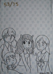 book_sketch commission human Jessica Mike Rachel Sue Taeshi_(Artist) (739x1024, 247KB)