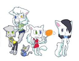 Cartoonfangirl4_(Artist) Chris genderbended Haley Jordan Sam Sandy (884x684, 85KB)