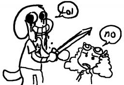 David Flower_Girl parody Taeshi_(Artist) weapon (692x474, 9.5KB)