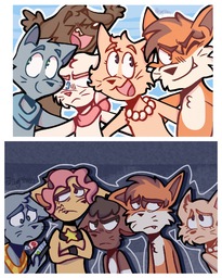 Abbey Daisy David Lucy Mike Paulo Tess redraw scrunchmew_(Artist) (1439x1800, 588.9KB)