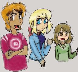 Daisy human Lucy moozers_(Artist) Paulo (600x551, 72KB)
