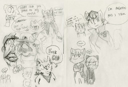 Augustus Daisy Mike sketch Soup_(Artist) SuitCase_(Artist) Taeshi_(Artist) whf_(Artist) (1766x1202, 1.4MB)