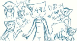 Abbey Akacatgirl_(Artist) Carter Daisy Lucy Mike Paulo sketch (691x368, 266KB)